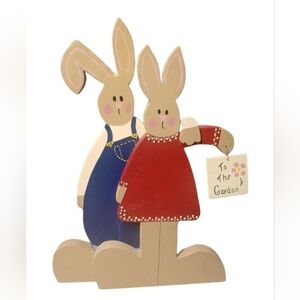 🐰SALE! Wooden Bunny Garden Decor